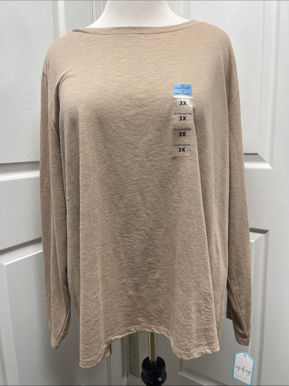 Cg.l.cg Crewneck Supersoft Beige T-Shirt 3X NWT
